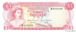 3 Dollars BAHAMAS  1968 P.28a VZ