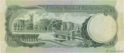 5 Dollars BARBADOS  1975 P.32a BB
