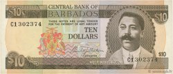 10 Dollars BARBADOS  1973 P.33a XF+