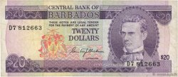 20 Dollars BARBADOS  1973 P.34a BC+