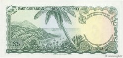 5 Dollars EAST CARIBBEAN STATES  1965 P.14h EBC+