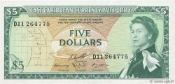 5 Dollars EAST CARIBBEAN STATES  1965 P.14h UNC-