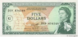 5 Dollars EAST CARIBBEAN STATES  1965 P.14k FDC