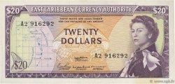 20 Dollars EAST CARIBBEAN STATES  1965 P.15b q.SPL