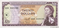 20 Dollars EAST CARIBBEAN STATES  1965 P.15m FDC