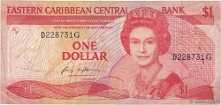 1 Dollar EAST CARIBBEAN STATES  1985 P.17g q.BB