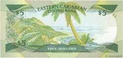5 Dollars EAST CARIBBEAN STATES  1988 P.22a1 AU+