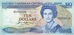 10 Dollars EAST CARIBBEAN STATES  1985 P.23k1 FDC