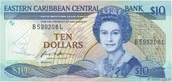 10 Dollars EAST CARIBBEAN STATES  1985 P.23l1 FDC