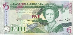 5 Dollars EAST CARIBBEAN STATES  1994 P.31m UNC