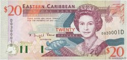 20 Dollars EAST CARIBBEAN STATES  1994 P.33d UNC