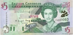 5 Dollars EAST CARIBBEAN STATES  2000 P.37d1 ST