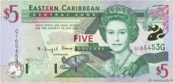 5 Dollars EAST CARIBBEAN STATES  2000 P.37g FDC