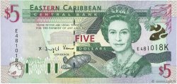 5 Dollars EAST CARIBBEAN STATES  2000 P.37k1 ST
