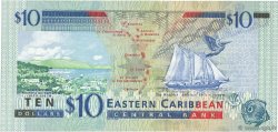 10 Dollars EAST CARIBBEAN STATES  2000 P.38m ST