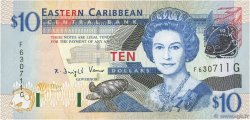10 Dollars EAST CARIBBEAN STATES  2003 P.43g FDC