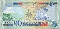 10 Dollars EAST CARIBBEAN STATES  2003 P.43g UNC