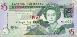 5 Dollars EAST CARIBBEAN STATES  2008 P.47a UNC-