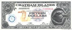 15 Dollars CHATHAM ISLANDS  2001  UNC