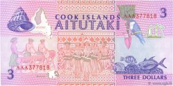 3 Dollars COOK ISLANDS  1992 P.07a