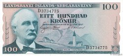 100 Kronur ISLANDIA  1957 P.40a