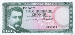 500 Kronur ICELAND  1961 P.45a UNC
