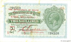 1 Shilling sur 2 Shillings MALTE  1940 P.15 F+
