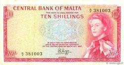 10 Shillings MALTE  1968 P.28a q.BB
