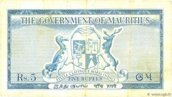 5 Rupees MAURITIUS  1954 P.27 VF