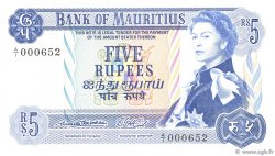 5 Rupees Petit numéro MAURITIUS  1967 P.30a UNC