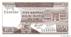 5 Rupees MAURITIUS  1985 P.34 fVZ