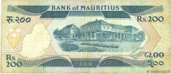200 Rupees MAURITIUS  1986 P.39a fSS