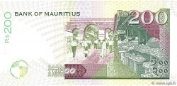 200 Rupees MAURITIUS  1998 P.45 AU+