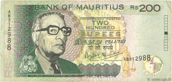 200 Rupees MAURITIUS  1999 P.52a F+
