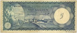 5 Gulden NETHERLANDS ANTILLES  1962 P.01a BC a MBC