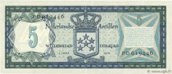 5 Gulden NETHERLANDS ANTILLES  1972 P.08b VZ