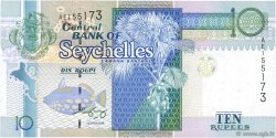 10 Rupees SEYCHELLES  1998 P.36b UNC-