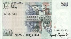 20 New Sheqalim ISRAELE  1993 P.54c q.FDC