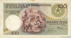 100 Francs BELGISCH-KONGO  1956 P.33a fSS