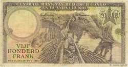 500 Francs BELGIAN CONGO  1957 P.34 F