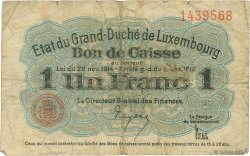 1 Franc LUXEMBOURG  1919 P.27 VG