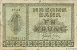 1 Krone NORVÈGE  1944 P.15a MB