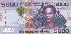 5000 Leones SIERRA LEONE  2010 P.32a FDC