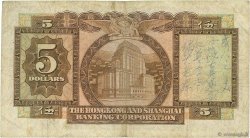 5 Dollars HONG KONG  1959 P.181a F