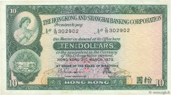 10 Dollars HONG KONG  1979 P.182h VF-
