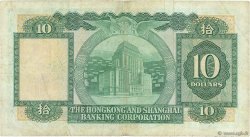 10 Dollars HONG KONG  1982 P.182j F+