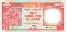 100 Dollars HONGKONG  1991 P.198c fST