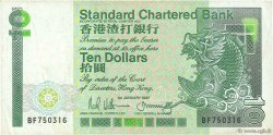 10 Dollars HONGKONG  1987 P.278b SS