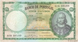 20 Escudos PORTUGAL  1954 P.153b MBC