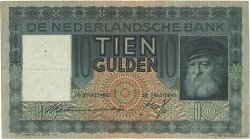 10 Gulden NETHERLANDS  1939 P.049 VF-
